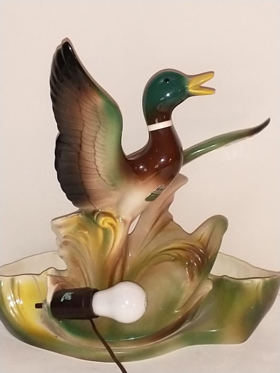 1954 Mallard In Flight TV Lamp/Planter By Lane & Co