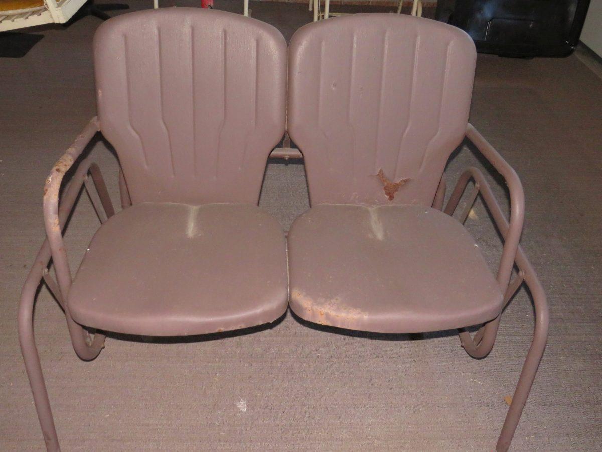 Vintage Double Seat Metal Glider