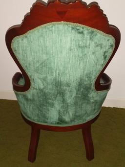 Gorgeous Victorian Revival Style Carved Parlor Chair
