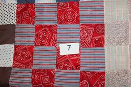 Reversible Colorful Large Square Quilt