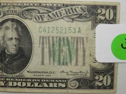1934 $20 Bank Of Philadelphia Federal Reserve Note