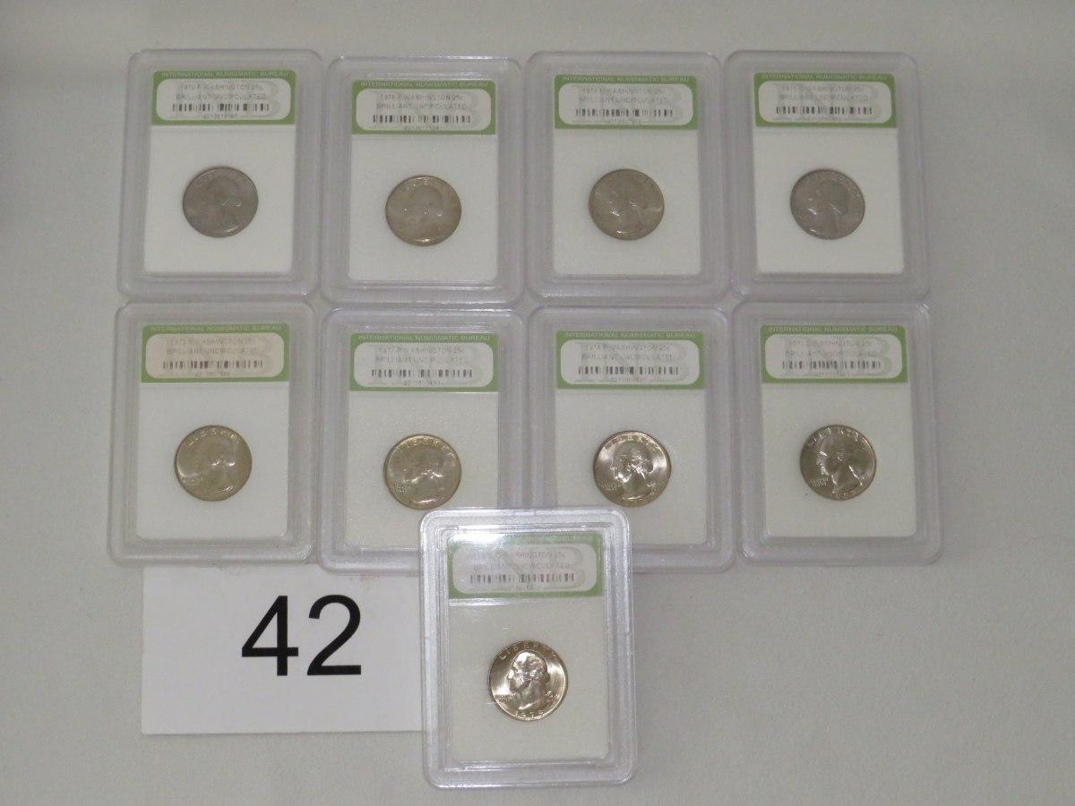 1970's Brilliant  Uncirculated Quarters