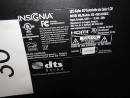 Insignia 48" LED Flatscreen TV W/Remote & Manual