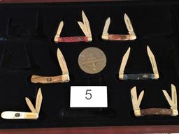 America Trades Knives In Wood & Glass Display Case By Handyman Club Of America