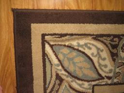 NICE Shaw 10ft x 7ft Earth Tone Floral Pattern Area Rug W/Padding