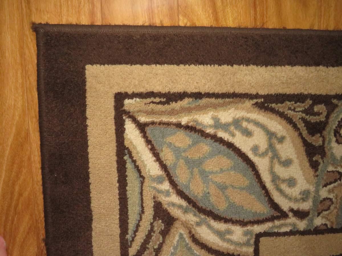 NICE Shaw 10ft x 7ft Earth Tone Floral Pattern Area Rug W/Padding