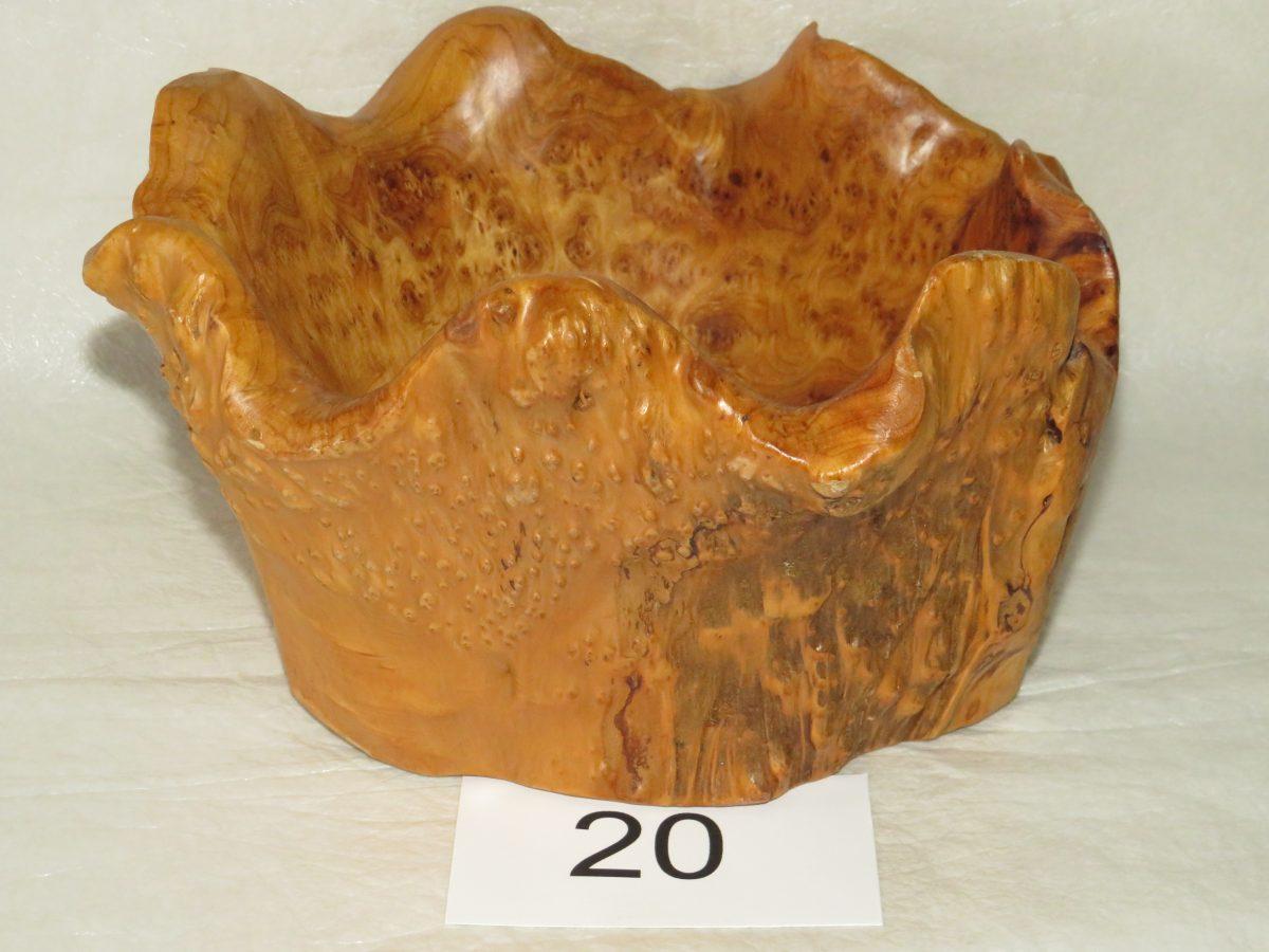 Cypress(?) Artisan Wood Bowl