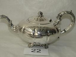 Impressive Canadian Marlboro Morton-Parker Silver Plate Tea & Coffee Set W/Phoenix Bird Spout
