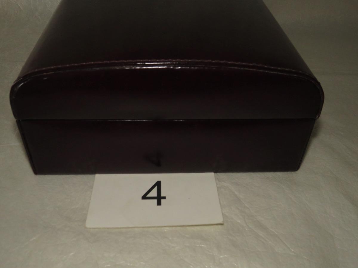 Giorgio Bernini Burgundy Leather Curved Top Jewelry Box W/Tag