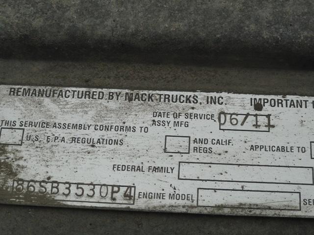 2000 MACK Model RD688S Tri-Axle Dump Truck, VIN# 1M2P270C5YM054681, powered