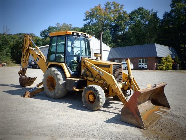 1993 JOHN DEERE Model 310D, 4x4 Tractor Loader Extend-A-Hoe, s/n 794593, po