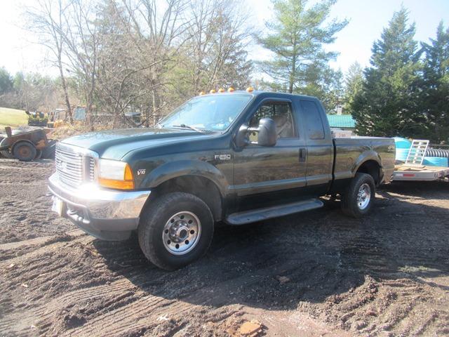 2001 FORD Model F-250XLT, 4x4 Extended Cab Pickup Truck, VIN# 1FTNX21S21EC6