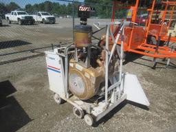 LONGYEAR Walk Behind Concrete Saw, Wisconsin 65HP gas, hydrostatic (253 Hours)