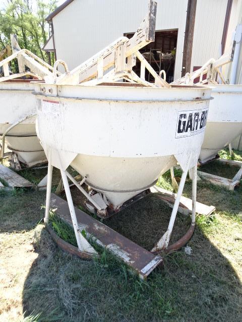 2016 GARBRO 482-LP, 3 Cubic Yard Concrete Bucket, shop #22053-D, fork slots, arm fabricated for