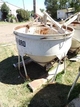 2016 GARBRO 482-LP, 3 Cubic Yard Concrete Bucket, shop #22053-D, fork slots, arm fabricated for