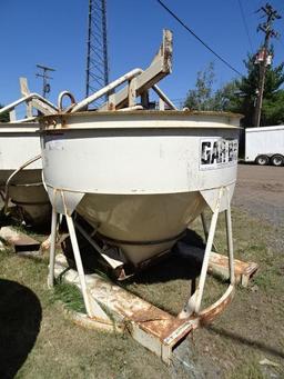 2016 GARBRO 482-LP, 3 Cubic Yard Concrete Bucket, shop #22053-B, fork slots, arm fabricated for