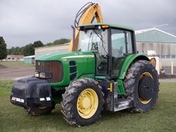 2010 JOHN DEERE Model 7130, 4x4 Utility/Boom Mower Tractor, s/n L07130H655582, powered by JD 4045