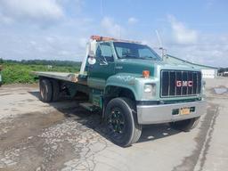 1994 GMC Topkick Single Axle Roll Back Truck, VIN# 1GDM7H1J1RJ517040, powered by Cat 3116 diesel