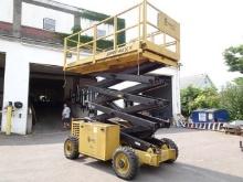 1997 GROVE Model SM3884XT, 38', 4x4 Scissor Lift, s/n 41042, powered by 3 cylinder gas engine and