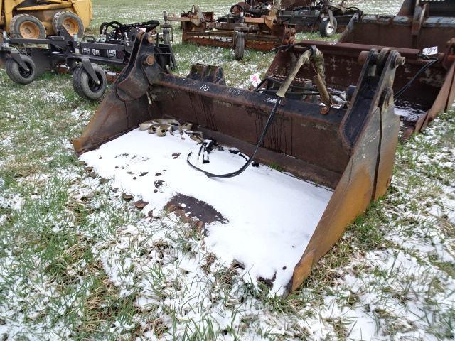 84" Hydraulic 4-in-1 Loader Bucket, with Rezloh edge (AL-115) (Skid Steer) (Derry Lane -