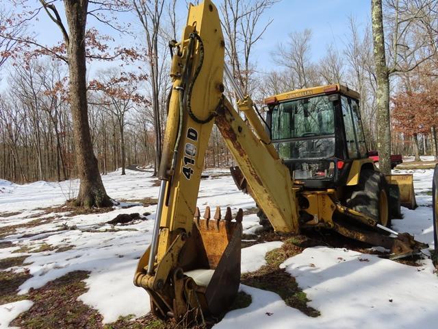 1993 JOHN DEERE Model 410D, 4x4 Tractor Loader Extend-A-Hoe, s/n 794991, powered by JD diesel engine