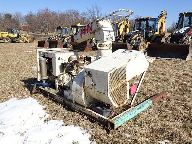 1995 FINN Model B70SSD Skid Mounted Straw Blower, s/n RL-2177, powered by Kubota diesel engine. In