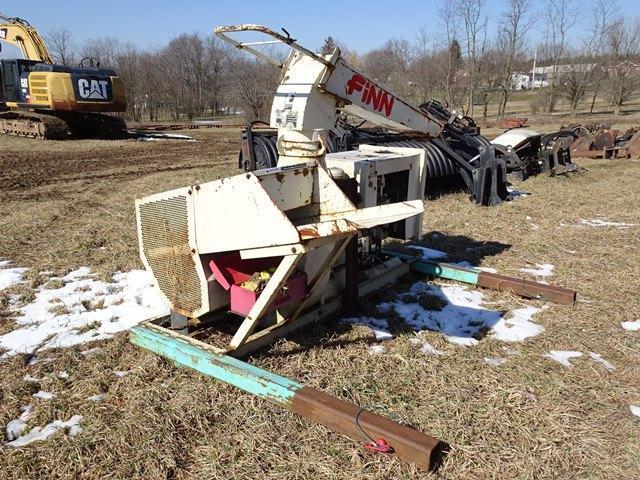 1995 FINN Model B70SSD Skid Mounted Straw Blower, s/n RL-2177, powered by Kubota diesel engine. In