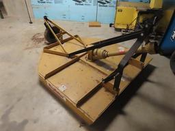 KING KUTTER Model L-60-40-P-Y, 5' 3-Point Hitch Hydraulic Brush Cutter, s/n 1000829624 (Clearfield)