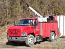 2007 GMC Model C-7500 Service Truck, VIN# 1GDJ7C1367F412484, powered by Cat diesel engine and