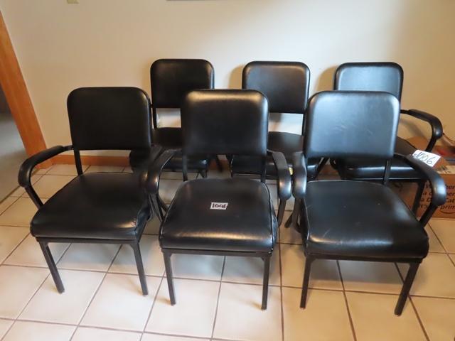 (5) Metal Side Chairs (BUYER MUST LOAD) (McKeesport) (Caraco)