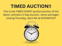 This is the TIMED EVENT auction portion of the Glenn Johnston 2-Day Auction. Items will begin to