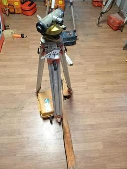 TOPCON AT-G6 Auto Level, with tripod and grade pole (North Spring Street - Blairsville)