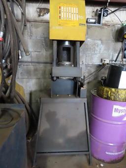 PARKER 836C0S20 Hydraulic Hose Machine, with chop saw, dies, hoses, and fittings (McKeesport)