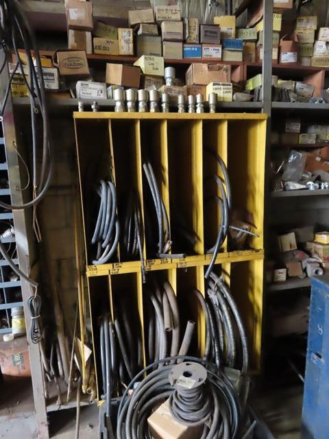 PARKER 836C0S20 Hydraulic Hose Machine, with chop saw, dies, hoses, and fittings (McKeesport)