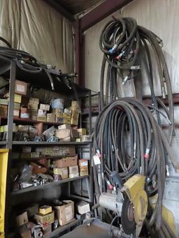 PARKER 836C0S20 Hydraulic Hose Machine, with chop saw, dies, hoses, and fittings (McKeesport)