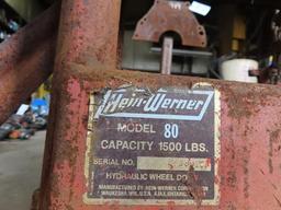 HEIN WARNER 80, 1,600# Dual Wheel Jack (McKeesport) (Caraco)