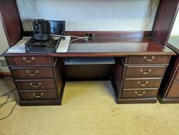Matching Desk, Work Station with Hutch, 3-Drawer Cabinet, Bookcase, and Chair (BUYER MUST LOAD)