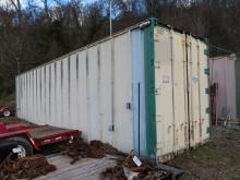 8' x 40' Aluminum Storage Container, with lights, shelving, and contents (McKeesport) (Caraco)