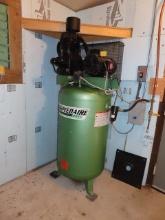 SPEEDAIRE 5FR29B, 175PSI, 80 Gallon Vertical Single Stage Shop Air Compressor, s/n L9/20/98-04556,