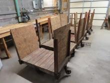 (7) 4-Wheeled Wood Carts (Clearfield) (GJ Personal Asset)