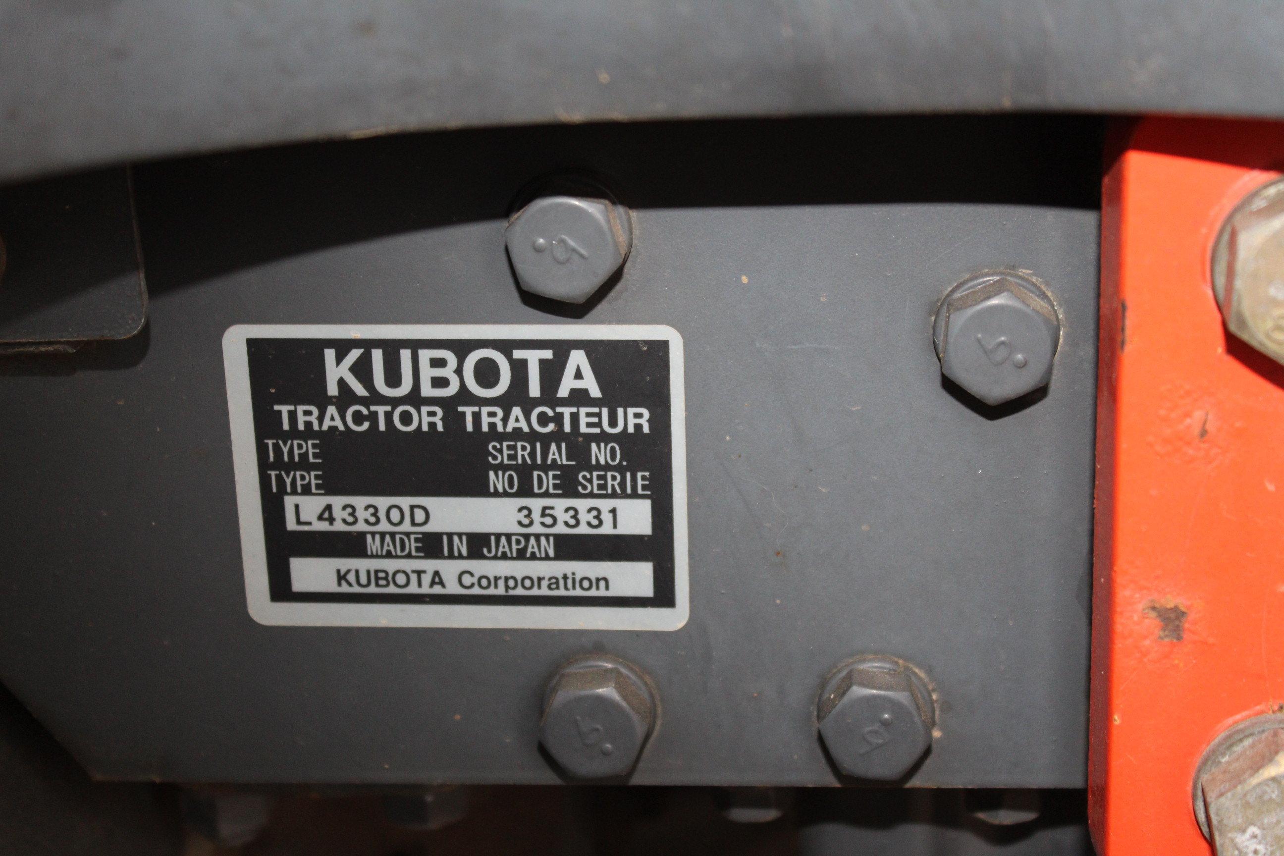 Kubota L 4330 Tractor
