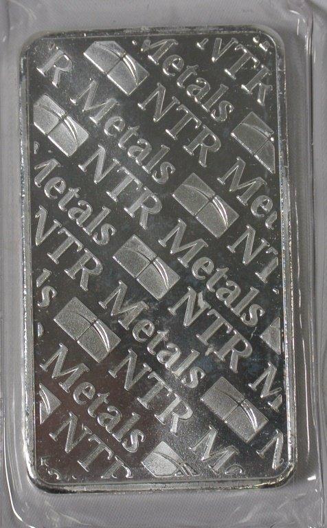 10 troy ounce silver bars The beautifully made 10 oz NTR Metals silver bar displays the NTR Metals l