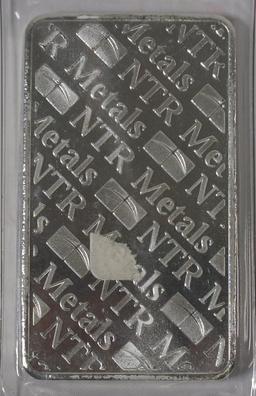 10 troy ounce silver bars The beautifully made 10 oz NTR Metals silver bar displays the NTR Metals l