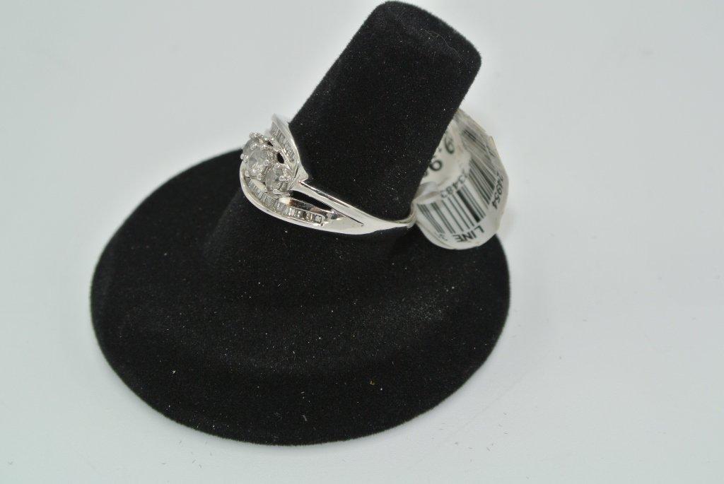 1/2 ctw with round & baguette diamonds ring Ladies 1/2 Carat Total Diamond Weight Ring W/ 3 Round Di