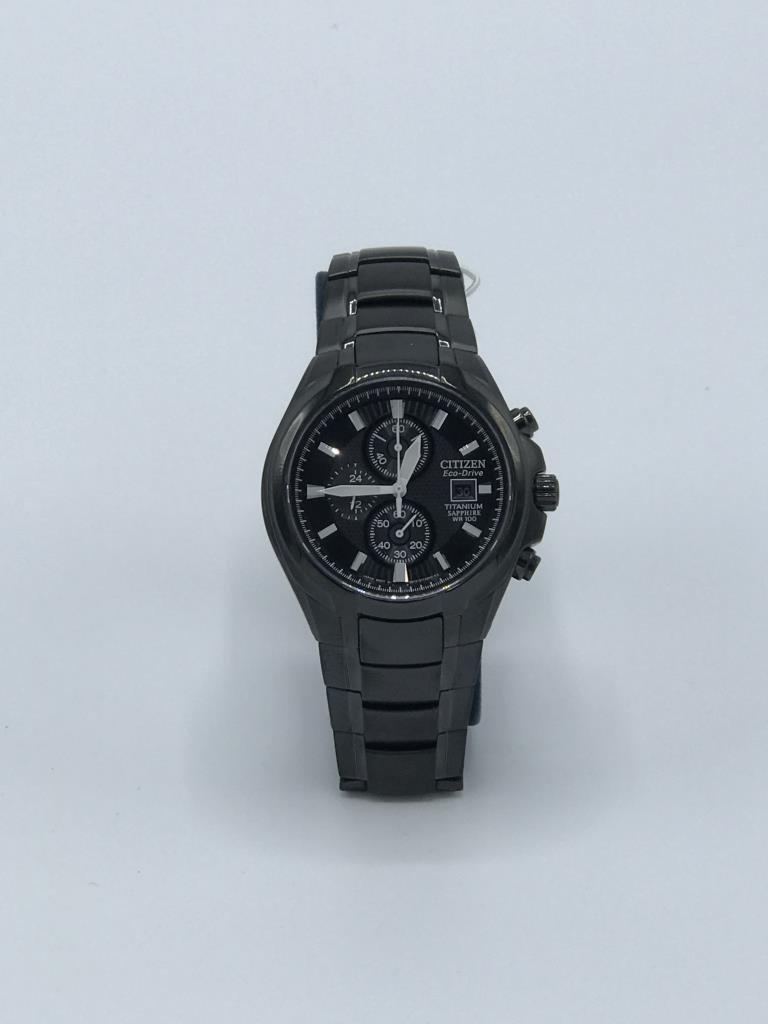 Watch, Citizen Eco-Drive Titanium Sapphire, Black Citizen Men's CA0265-59E Eco-Drive Titanium Watch.