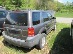 05 Ford Escape  Subn GY 4 cyl  Hybrid; 4x4; Did not Start on 5/13/21 AT PB PS R AC PW VIN: 1FMYU96H7