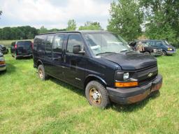 06 Chevrolet G3500 Express  Van BL 8 cyl  Started with Jump on 6/8/21 AT PB PS R AC VIN: 1GCHG35UX61