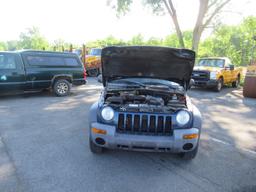 04 Jeep Liberty  Subn BL 6 cyl  4X4; Started  with Jump on 6/23/21 AT PB PS R AC PW VIN:  1J4GL48K84