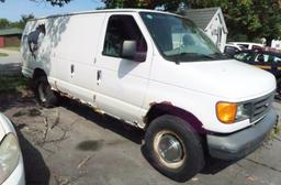 "06 Ford E350  Van WH 8 cyl  Started w Jump on 8/25/21 AT PB PS R AC PW VIN: 1FTSS34LX6HA78448; Defe