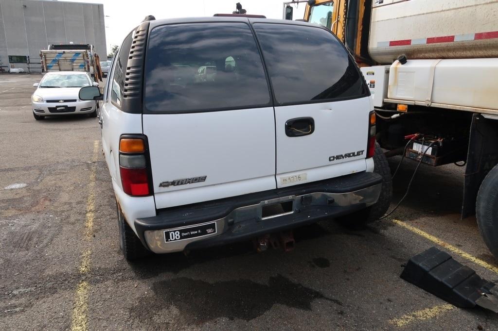 04 Chevrolet Tahoe  Subn WH 8 cyl  Did not Start on 9/14/21 AT PB PS VIN: 1